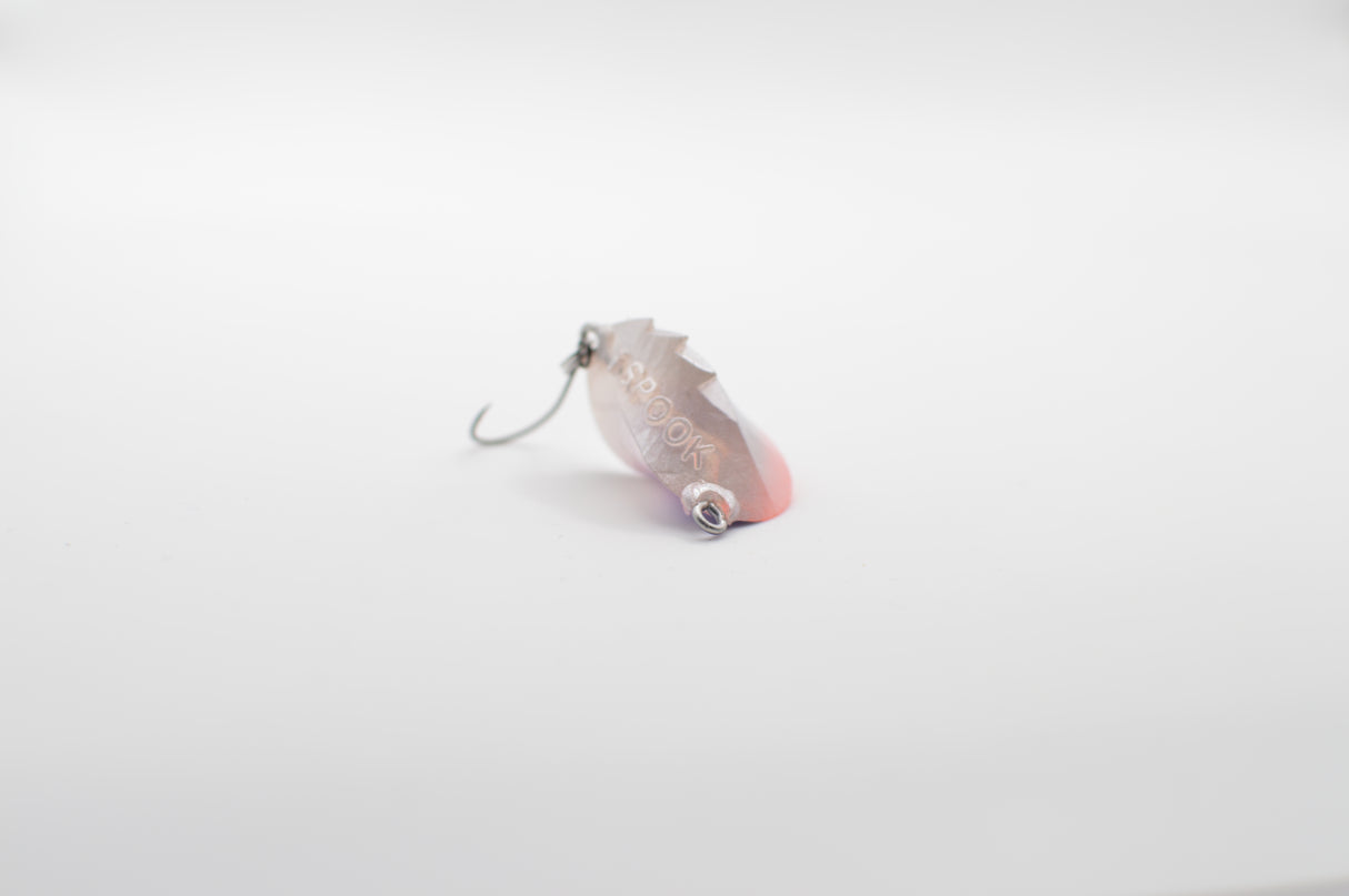 iSPOOK 28 _ Perlmutt-Silberweiss mit Lila & UV-Rot