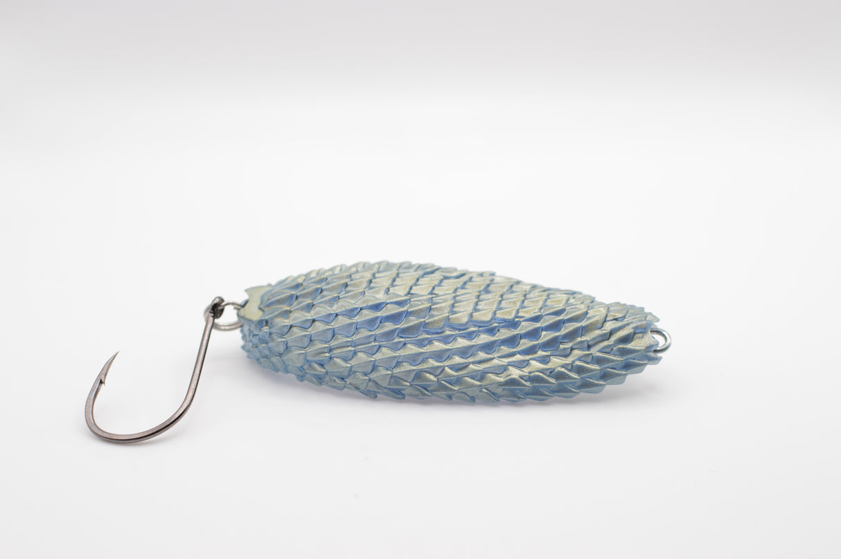 FLOON90 Perlmuttweiß-Silberglanzblau