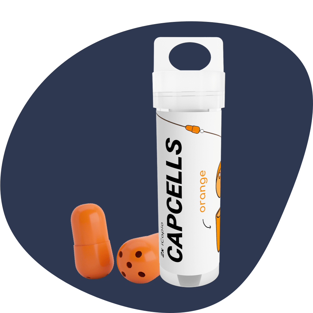 CapCells (Orange Hülsen, 2 Stück)