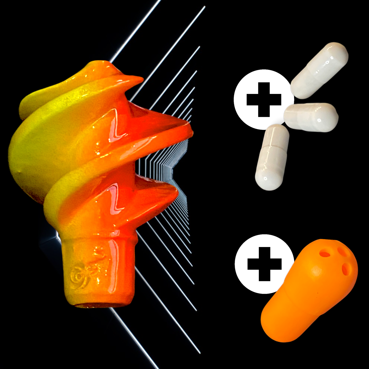 Turbini orange-gelb Set