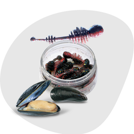 Softy Flip rot-Glitter/schwarz im Muscheldip